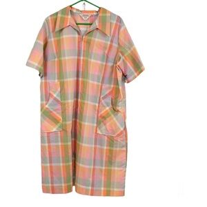 Vintage 70s Zip & Dash Sears house dress size 24.5
